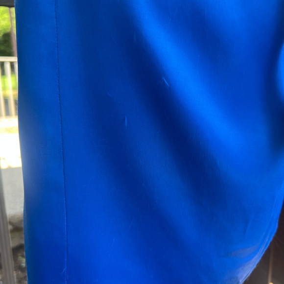 Zara Blue Ruffled Wrap Dress with Puff Sleeves - Picture 6 of 8